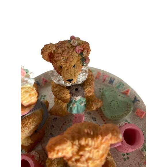 Boyds Bears  Friends Birthday Figurine Display With Tea Set - Picture 10 of 10